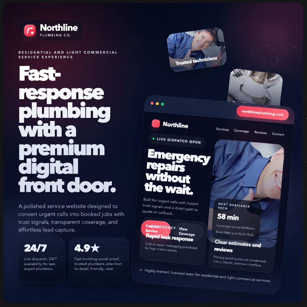 Northline Plumbing website preview